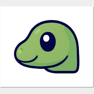 cute baby dinosaur head Posters and Art